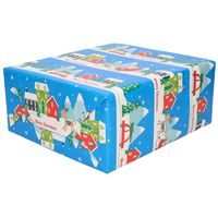 Kerst inpakpapier/cadeaupapier landschap 200 x 70 cm - thumbnail