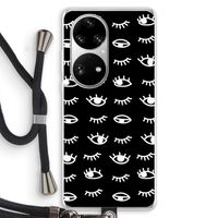 Eye pattern #3: Huawei P50 Pro Transparant Hoesje met koord