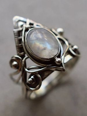 Vintage Maansteen Ring Vintage Maansteen Ring