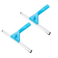 Benson Raamtrekker/wisser - 2x - kunststof handvat - verstelbaar blad - blauw - 30 cm Benson Raamtrekker/wisser - 2x - kunststof handvat - verstelbaar blad - blauw - 30 cm