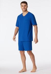 Schiesser Schiesser Pyjama Short indigo blue 181153 58/3XL