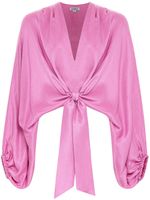 AZEEZA blouse torsadée Culhane en soie - Rose