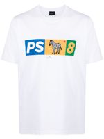 PS Paul Smith t-shirt en coton à motif zèbre - Blanc