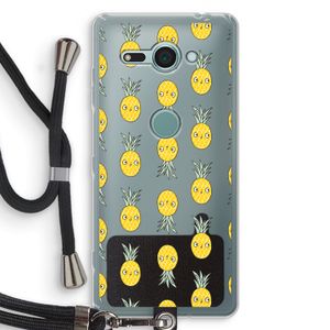 Ananas: Sony Xperia XZ2 Compact Transparant Hoesje met koord