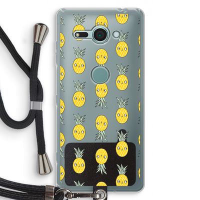 Ananas: Sony Xperia XZ2 Compact Transparant Hoesje met koord