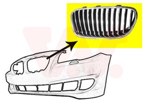 Radiateurgrille VAN WEZEL, Inbouwplaats: Links, u.a. fÃ¼r BMW