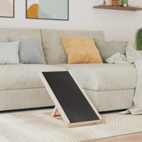 VidaXL Hondenloopplank 70x35 cm massief vurenhout grijs