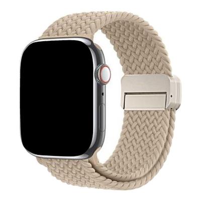 Apple Watch Bandje Zyra - Nylon - Beige - 38, 40, 41 & 42mm Apple Watch Bandje Zyra - Nylon - Beige - 38, 40, 41 & 42mm
