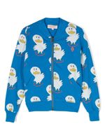 The Animals Observatory cardigan en coton à imprimé graphique - Bleu - thumbnail