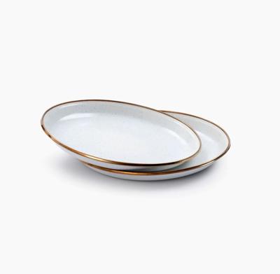 Barebones Plate/Enamel/Set 2 Pcs Servies Egg Shell