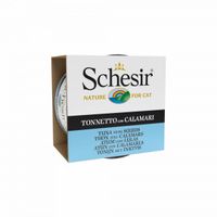 Schesir tonijn met inktvis (jelly) natvoer kat (blikjes) 4 trays (48 x 70 g)