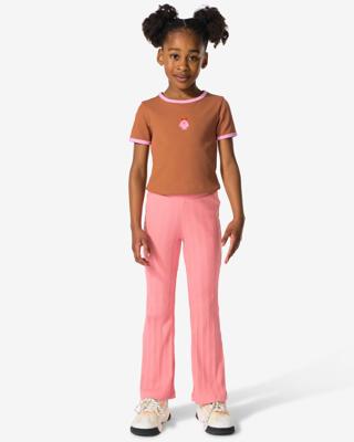 HEMA Kinderlegging Flared Fit Rib Roze (roze)