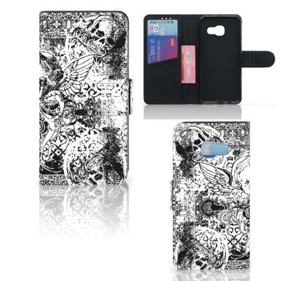 Telefoonhoesje met Naam Samsung Galaxy A3 2017 Skulls Angel | Portemonnee hoesje