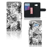 Telefoonhoesje met Naam Samsung Galaxy A3 2017 Skulls Angel | Portemonnee hoesje