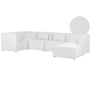 Beliani LEMVIG - Modulaire Sofa-Wit-Corduroy