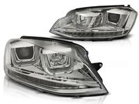 Tuning-Tec Koplampen dagrijlicht voor VW GOLF 7 11 12-17 U-TYPE CHROOM DRL - thumbnail