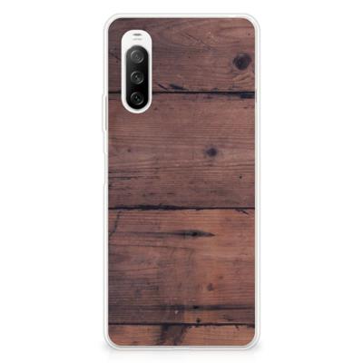Sony Xperia 10 III | Bumper Hoesje | Old Wood