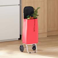 VidaXL Winkel trolley rood 35 x 28 x 92 cm oxford stof