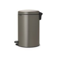 Brabantia newIcon pedaalemmer 20 liter met kunststof binnenemmer - Platinum - thumbnail