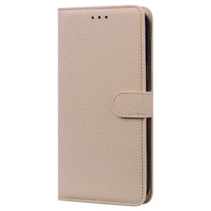 Samsung Galaxy A42 hoesje - Bookcase - Koord - Pasjeshouder - Portemonnee - Camerabescherming - Kunstleer - Beige