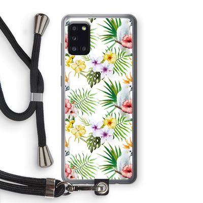 Gele kuif: Samsung Galaxy A31 Transparant Hoesje met koord