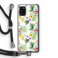 Gele kuif: Samsung Galaxy A31 Transparant Hoesje met koord