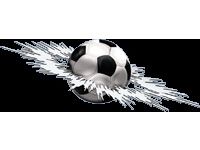 Sticker Graphic Crashed Football - 24x7x5cm AV102007 - thumbnail