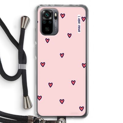 Hartjes: Xiaomi Redmi Note 10 Pro Transparant Hoesje met koord