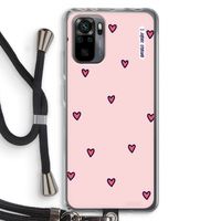 Hartjes: Xiaomi Redmi Note 10 Pro Transparant Hoesje met koord