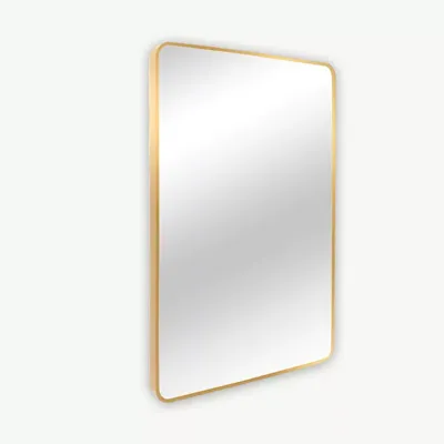 Alu spiegel 50x70cm goud Julia curved