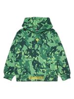 DSQUARED2 KIDS hoodie en coton à motif camouflage - Vert - thumbnail