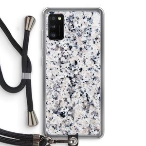 Gespikkelde marmer: Samsung Galaxy A41 Transparant Hoesje met koord