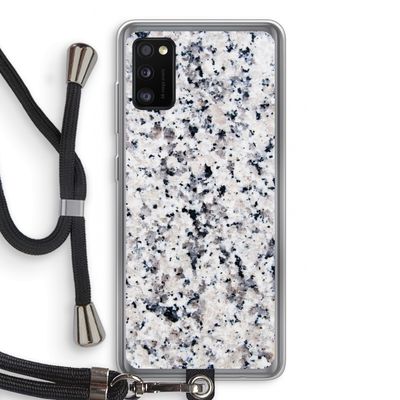 Gespikkelde marmer: Samsung Galaxy A41 Transparant Hoesje met koord