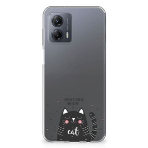 Motorola Moto G53 Telefoonhoesje met Naam Cat Good Day