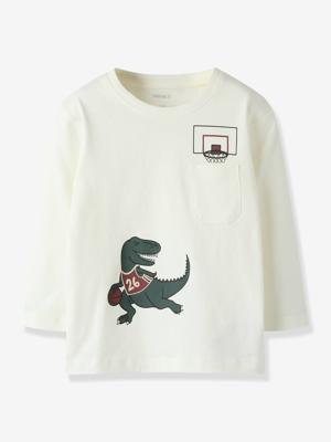 T-shirt voor jongens met borstzak NAME IT ecru