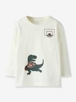 T-shirt voor jongens met borstzak NAME IT ecru