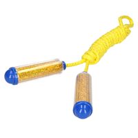 Springtouw - met kunststof handvatten - geel/goud - 210 cm - speelgoed - thumbnail