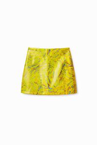 Slim fit arty minirok - YELLOW - M