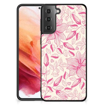 Samsung Galaxy S21 Bloemen Hoesje Pink Flowers