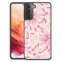 Samsung Galaxy S21 Bloemen Hoesje Pink Flowers