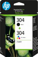 HP 304 Inktcartridge Combipack Origineel Zwart, Cyaan, Magenta, Geel 3JB05AE Inkt