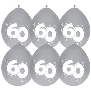 Jubileum/leeftijd thema ballonnen 60 jaar 60x stuks 29 cm