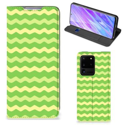 Samsung Galaxy S20 Ultra | Hoesje met Magneet | Waves Green