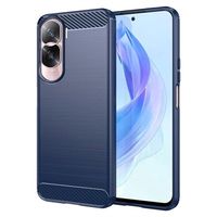 Honor 90 Lite/X50i Geborsteld TPU Hoesje - Koolstofvezel - Blauw - thumbnail