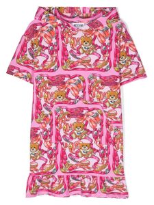 Moschino Kids robe à imprimé graphique - Rose