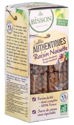 Bisson Zandkoekjes hazelnoot/rozijn authentiek bio Bisson Zandkoekjes hazelnoot/rozijn authentiek bio