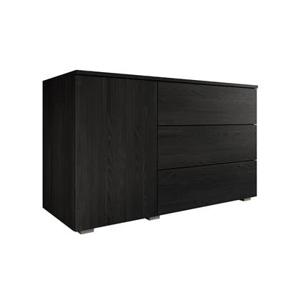 Meubella Dressoir Pure - Zwart eiken - 111 cm