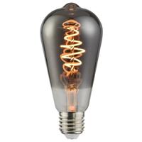 Dimbare decoratieve E27 ST64 LED lichtbron met smokeglas Nordlux