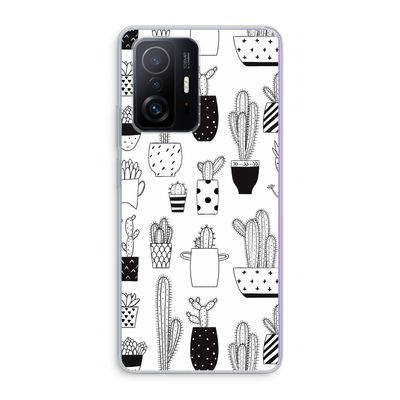 Cactusmotief: Xiaomi 11T Transparant Hoesje