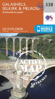 Wandelkaart - Topografische kaart 338 OS Explorer Map | Active Galashiels / Selkirk / Melrose | Ordnance Survey